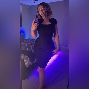 Sold Black vintage office dress